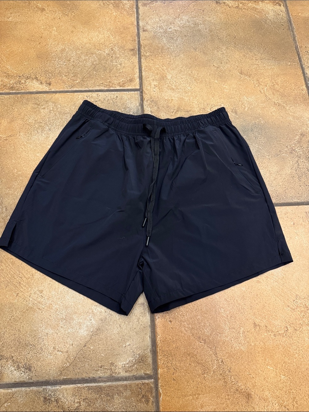 Men's Athletic Drawstring Performance Shorts - Black